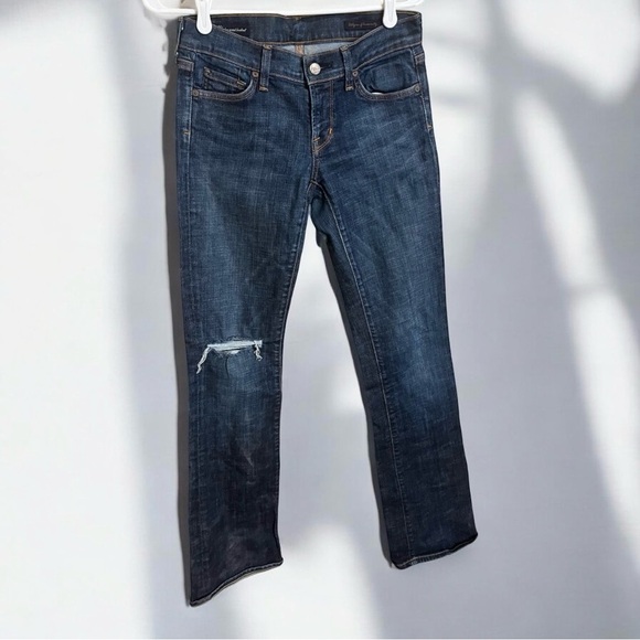 Citizens of Humanity Kelly Low Rise Y2K Stretch Distressed Boot Cut Jeans Sz 28 - Picture 2 of 4